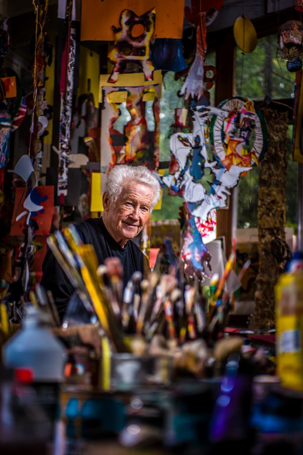 Harry Cohen a 92 year old incredible artist in his studio Woodacre, California
