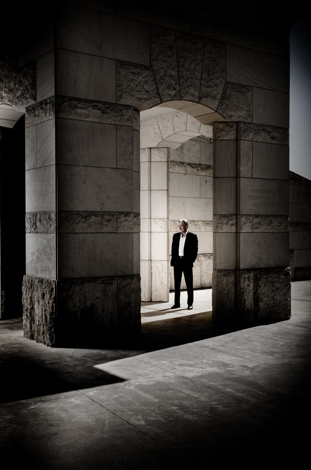 CEO David Pearson standing in front of Opus One winery Napa, California
