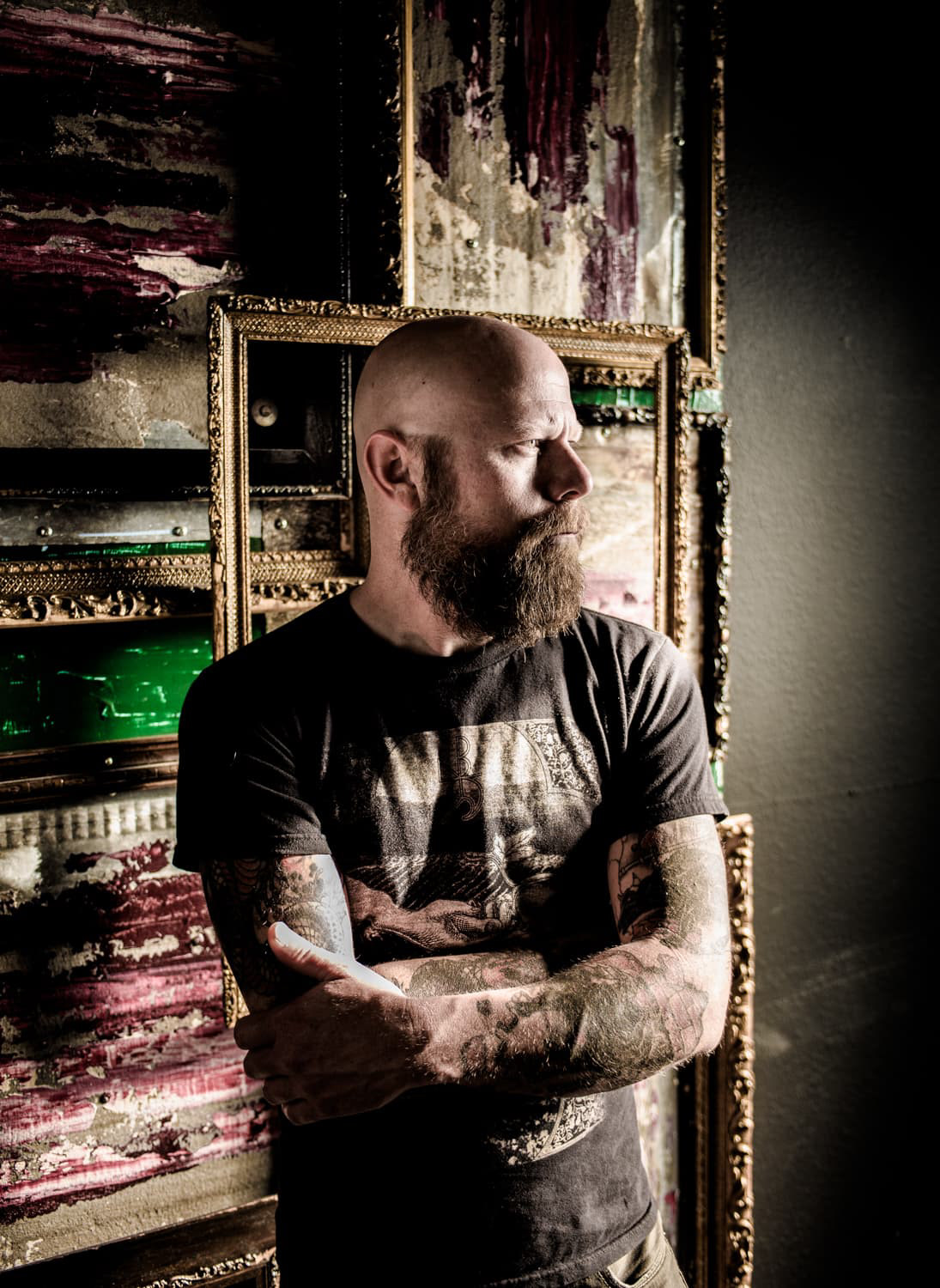 Paul Slack Artist in studio