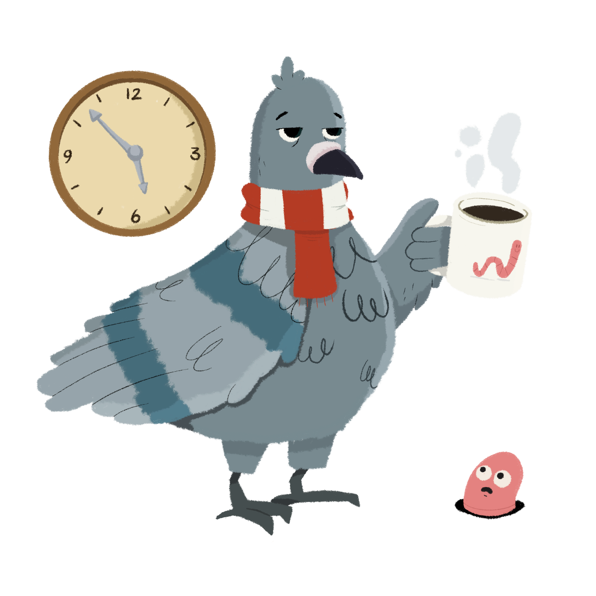 Der frühe Vogel fängt den Wurm