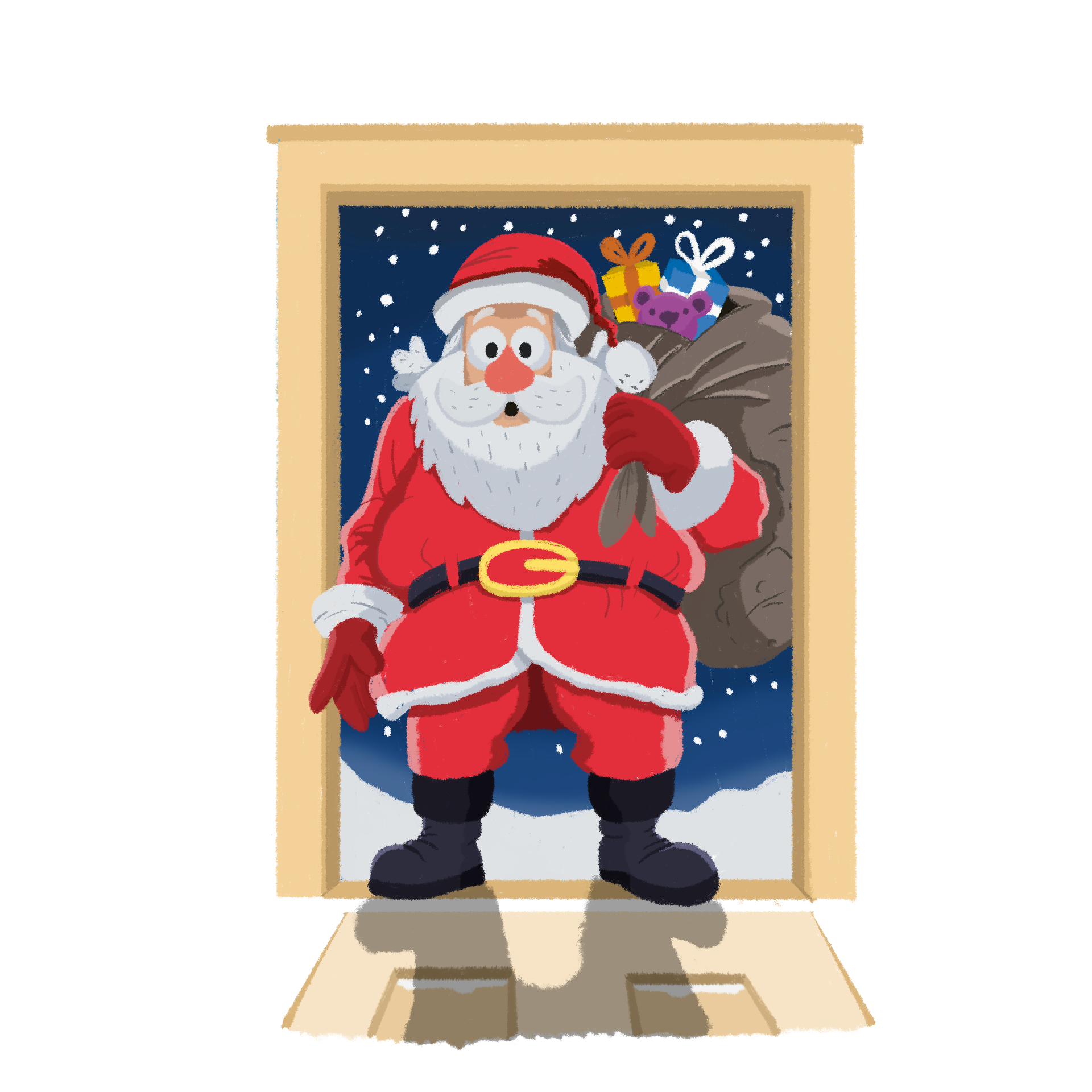 Mit der Tür ins Haus fallen