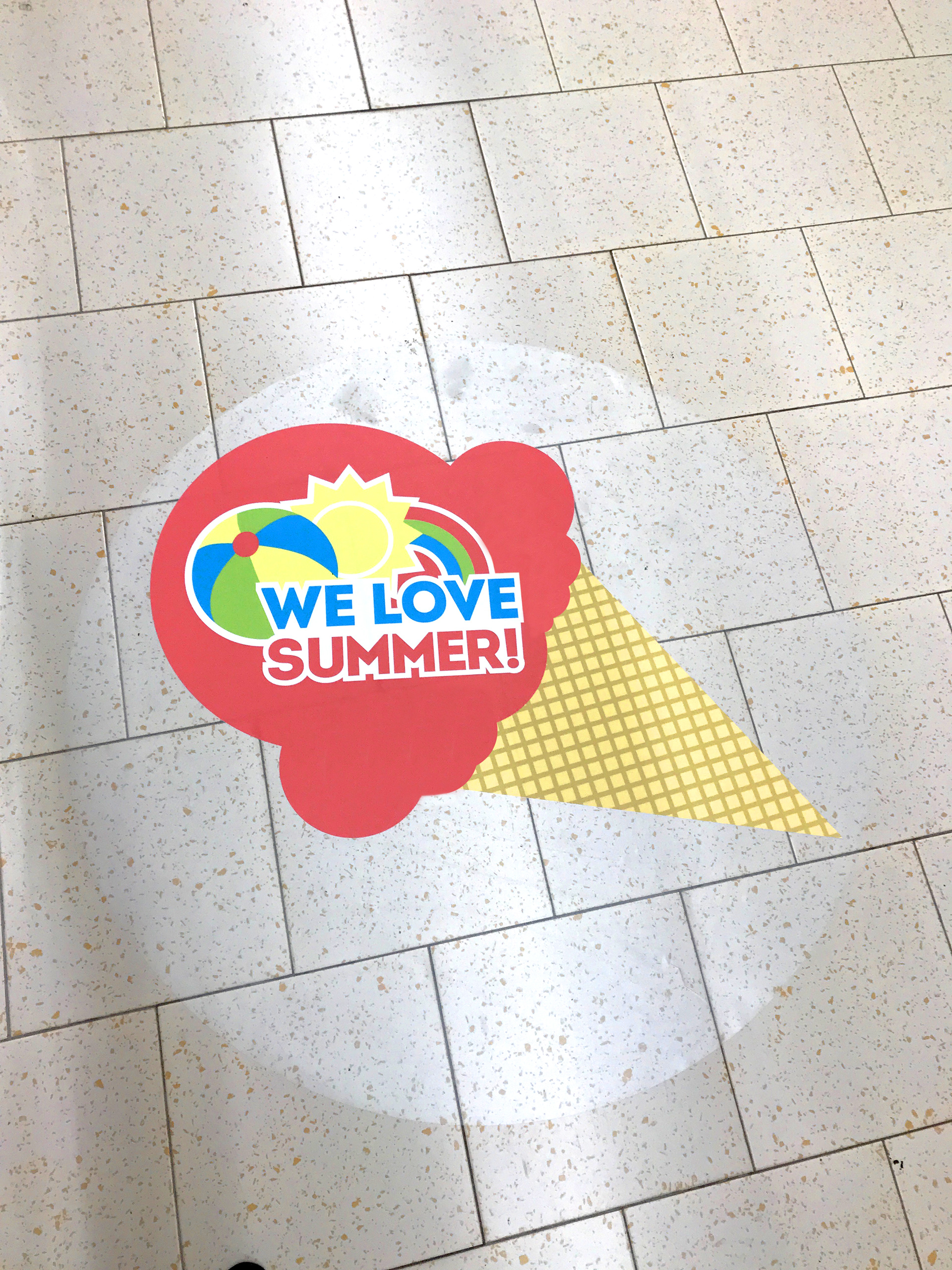 We Love Summer Floor Sticker