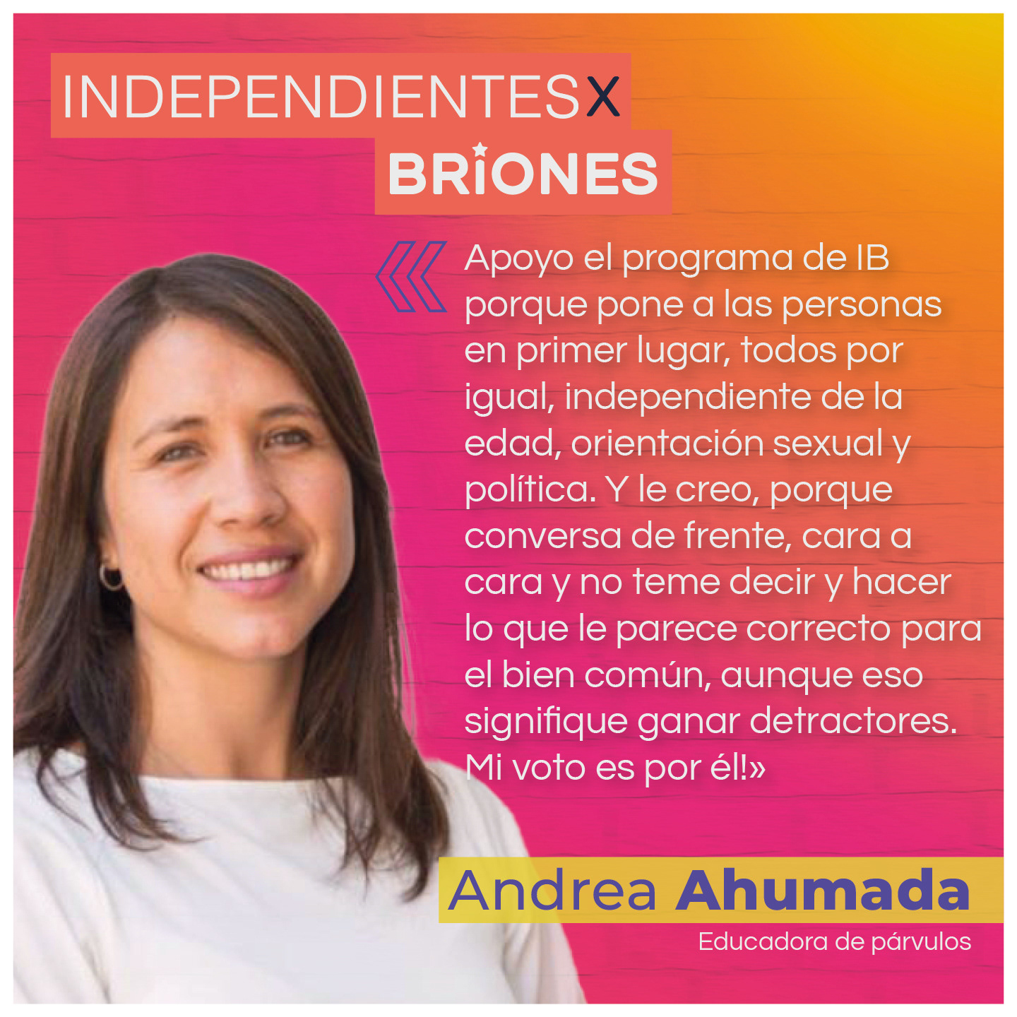 flyer material for ignacio briones primary campaign