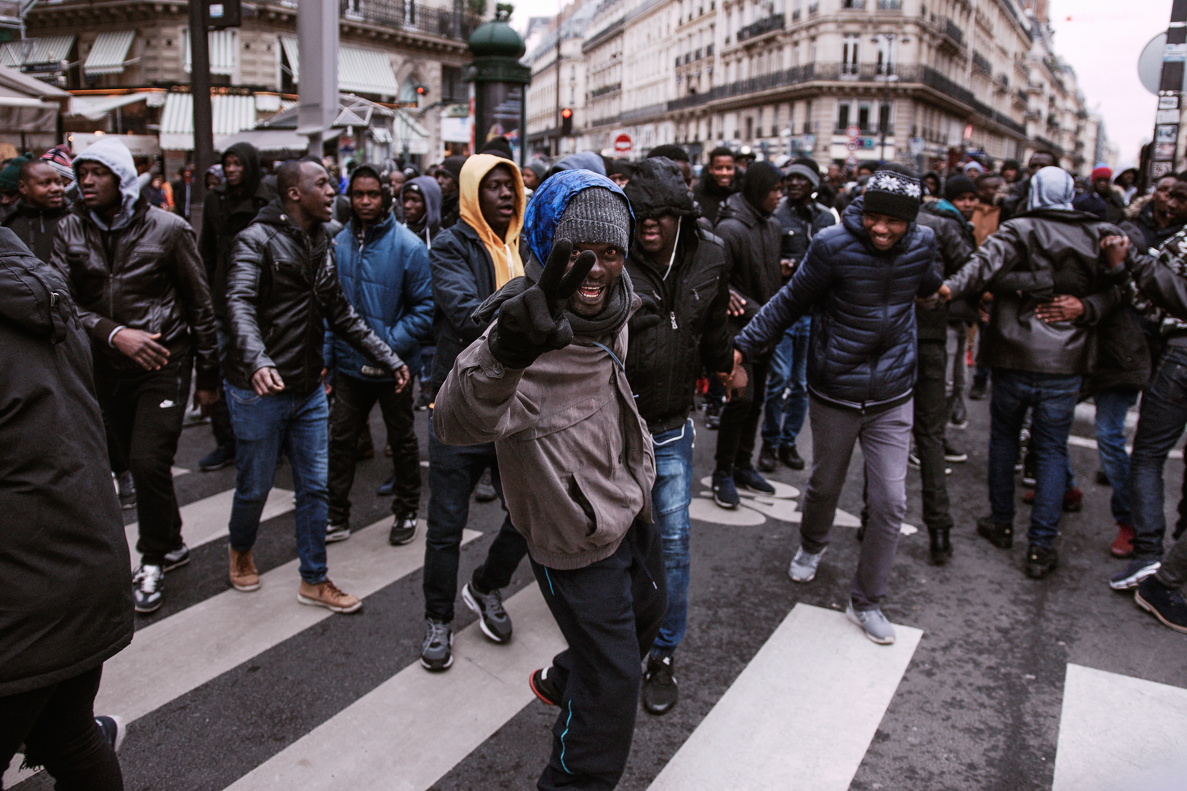 Demonstration of migrants demanding collective regularisation. 31/01/19 - Paris