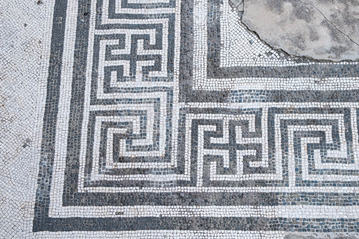 Mosaïque. Grecque, motif répétitif infini.