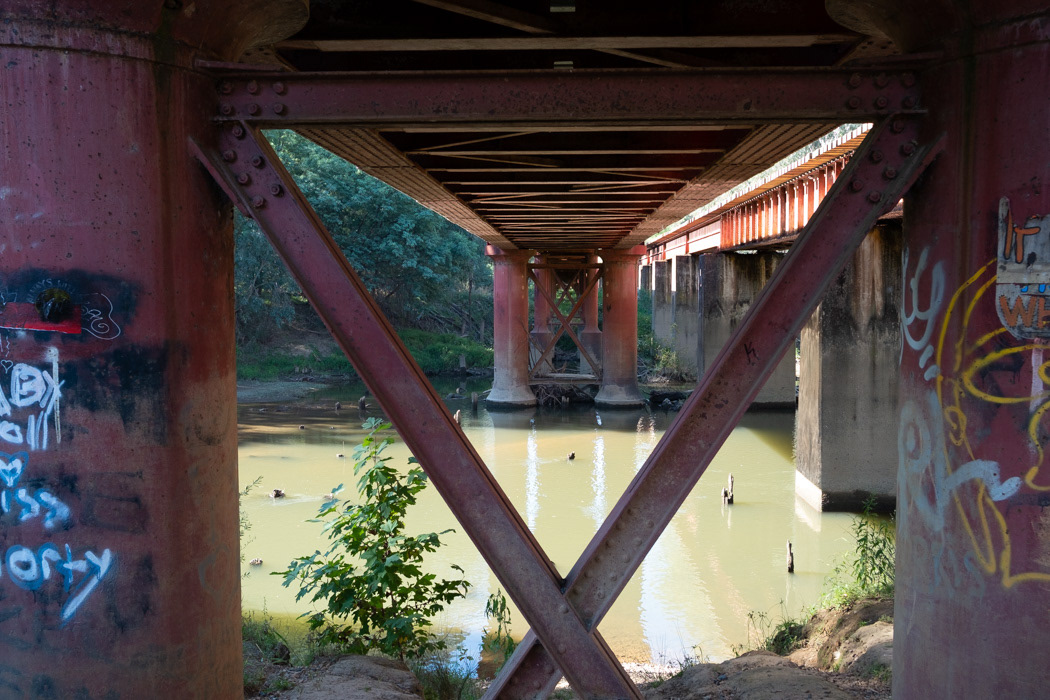 Wangaratta, Victoria, Australia. The Railway Bridge.