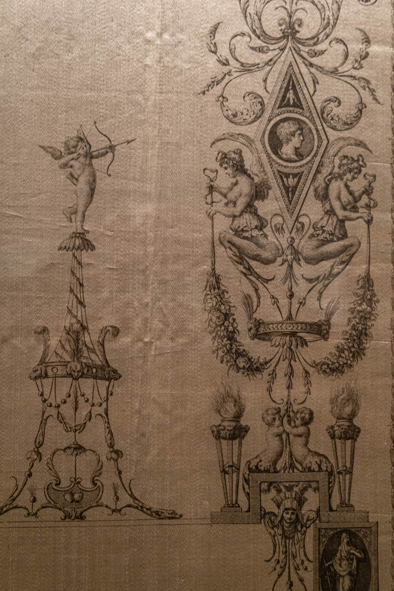 Maison Robert et Cie. Devant de gilet imprimé. Paris. 1795-1799 Époque Directoire