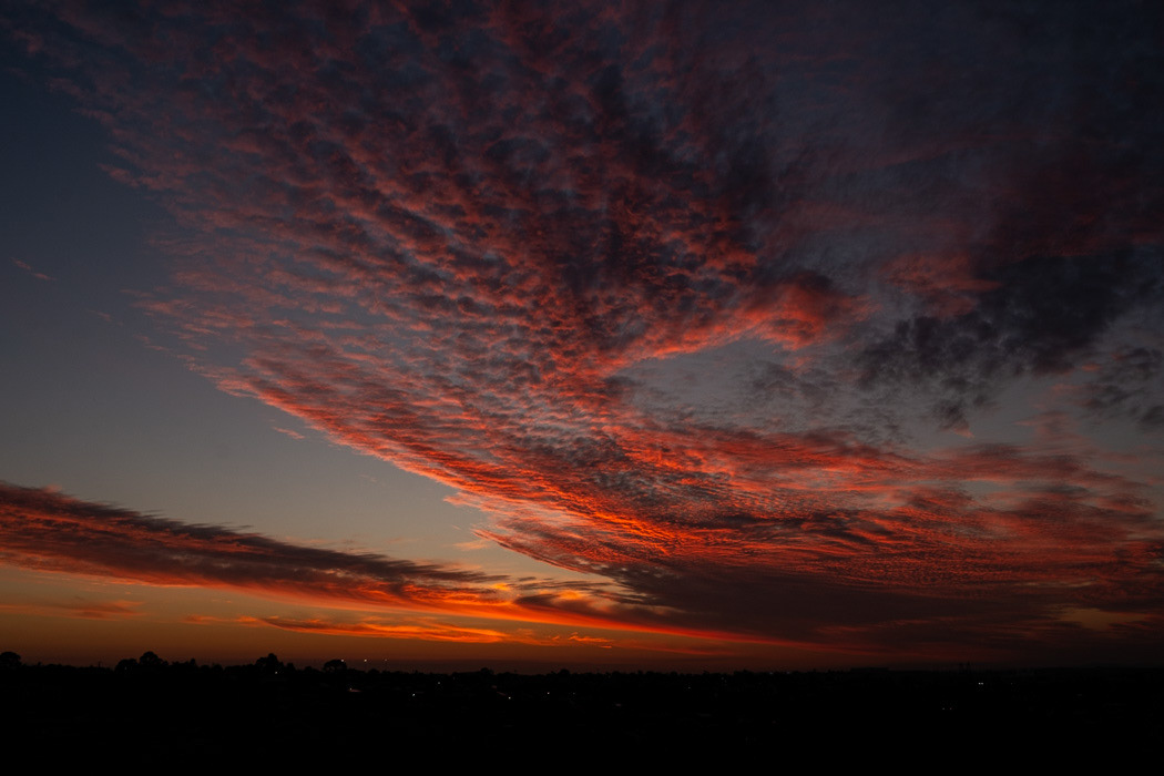 Ciel rougeoyant