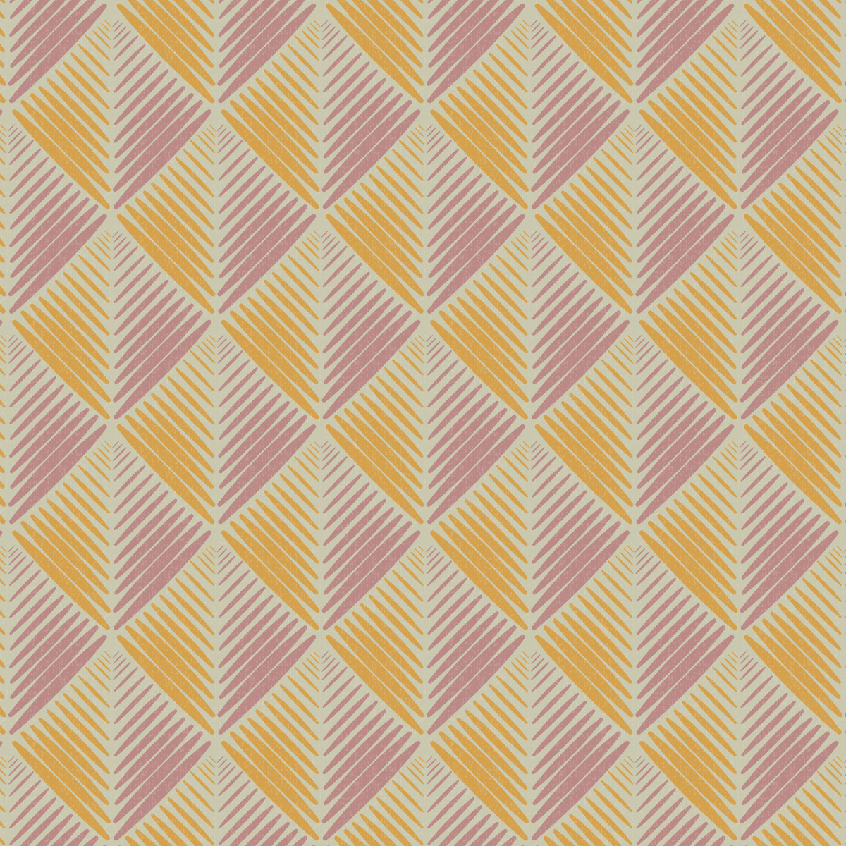 Pine Needle Geometric Mauve and Mustard