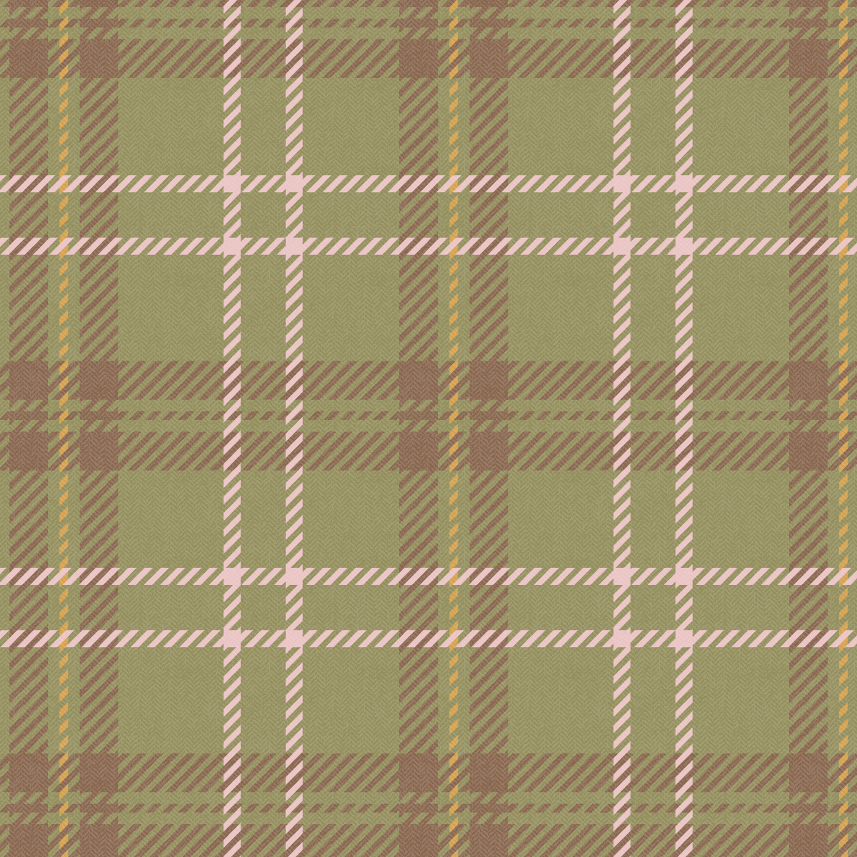 Garden Plaid Olive Green