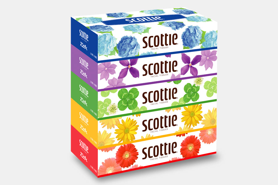花のスコッティ5box / 日本製紙クレシア株式会社