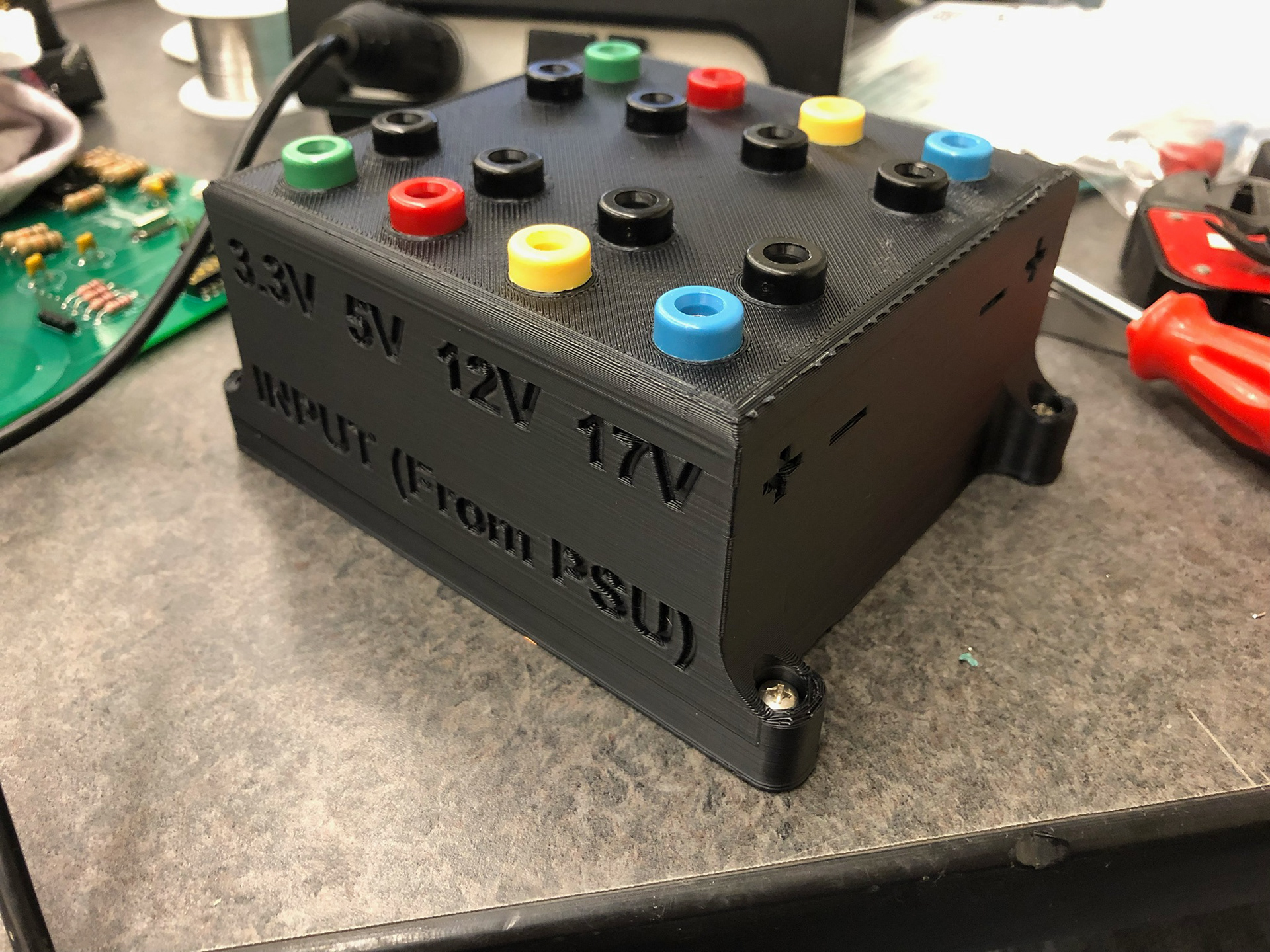 Completed Protection Board in 3D Printed Case