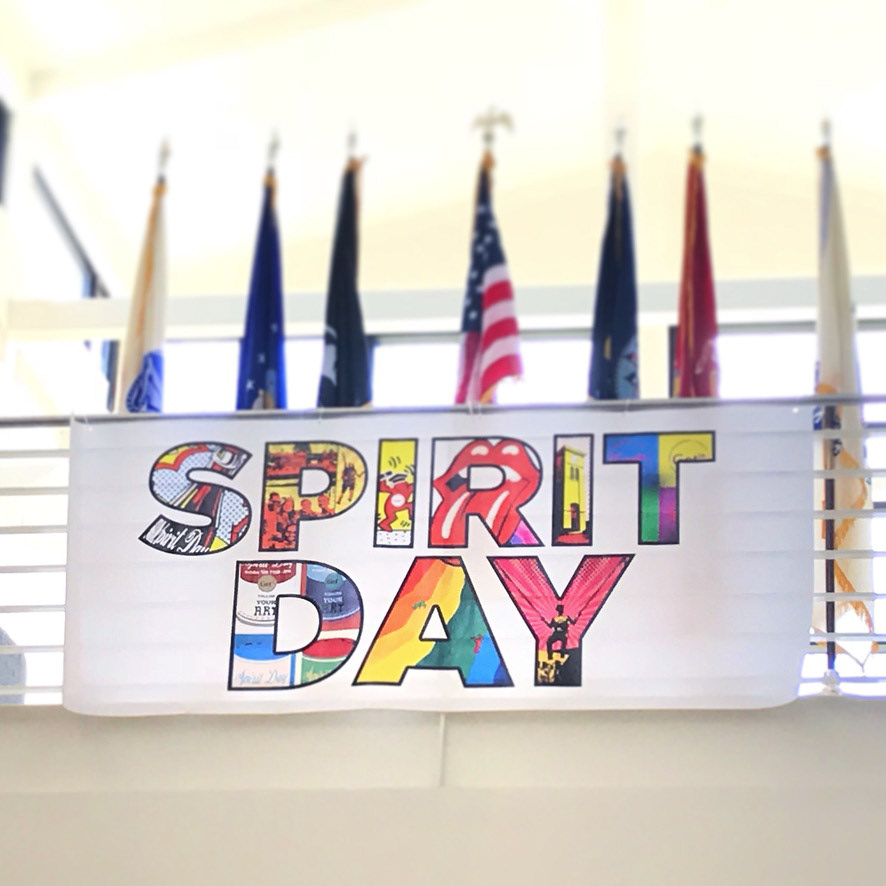 Produced large-scale Spirit Day banner to reinforce visual identity.