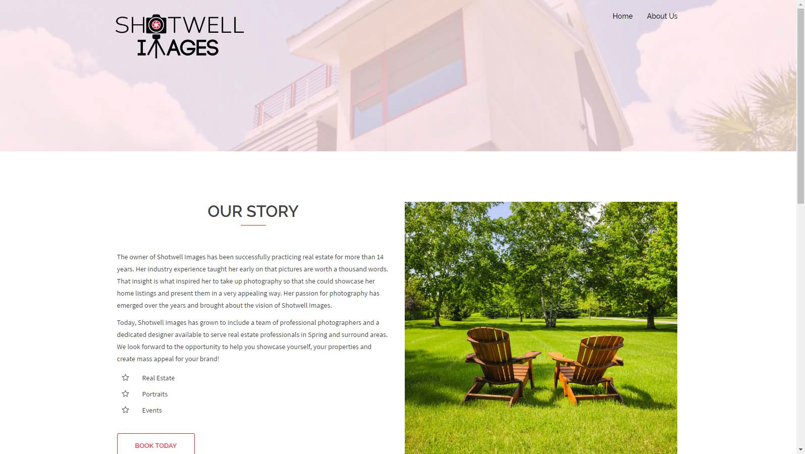 Our Story Page β Developed copy and layout highlighting brand values and service quality.