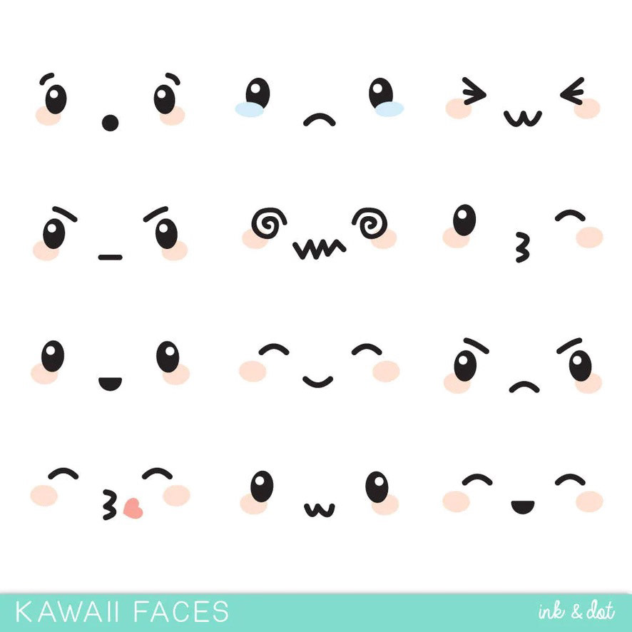 Kawaii Faces – Expression Library