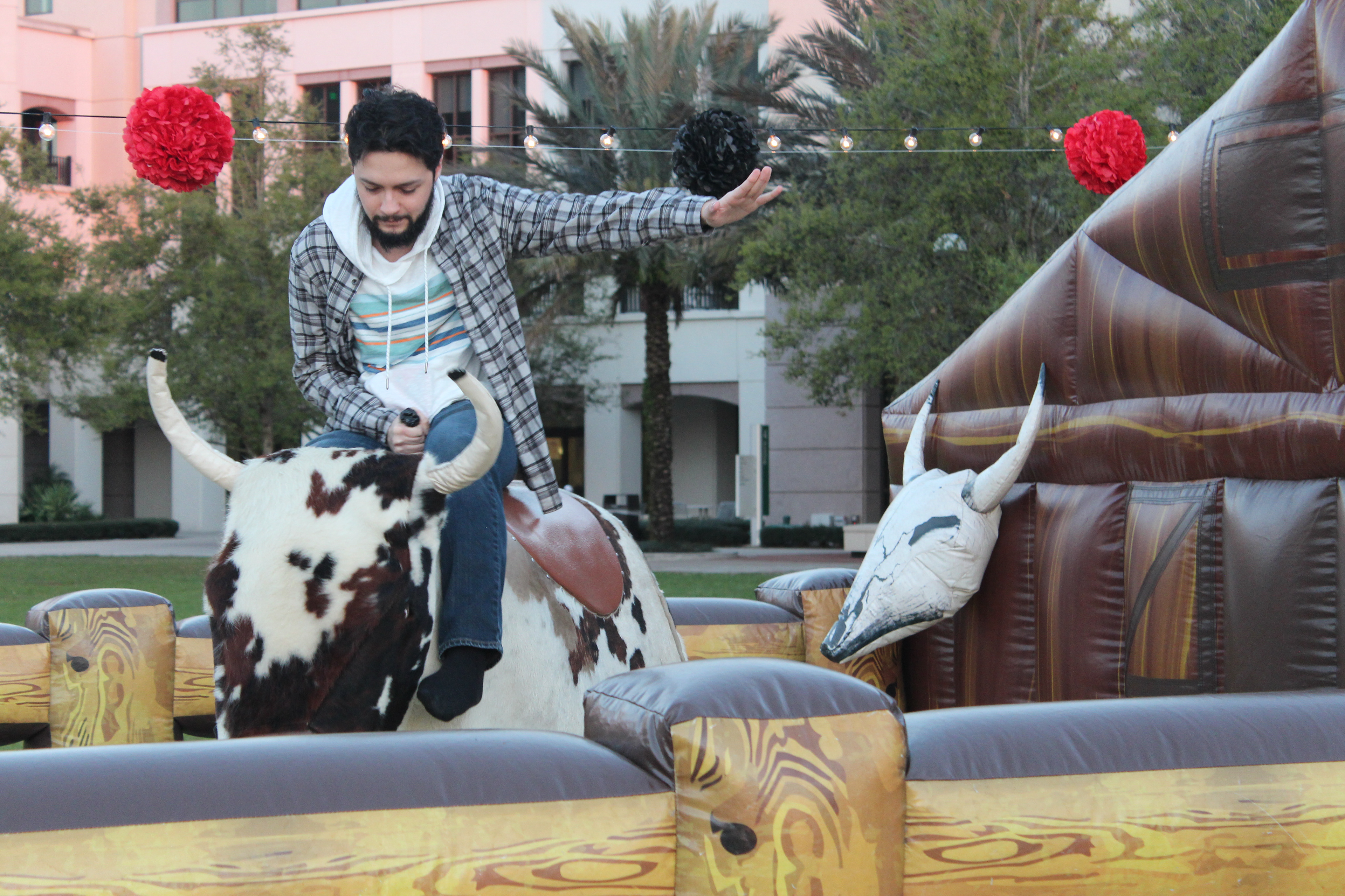 Introduced bold interactive elements (mechanical bull) to create shareable, high-energy experiences.