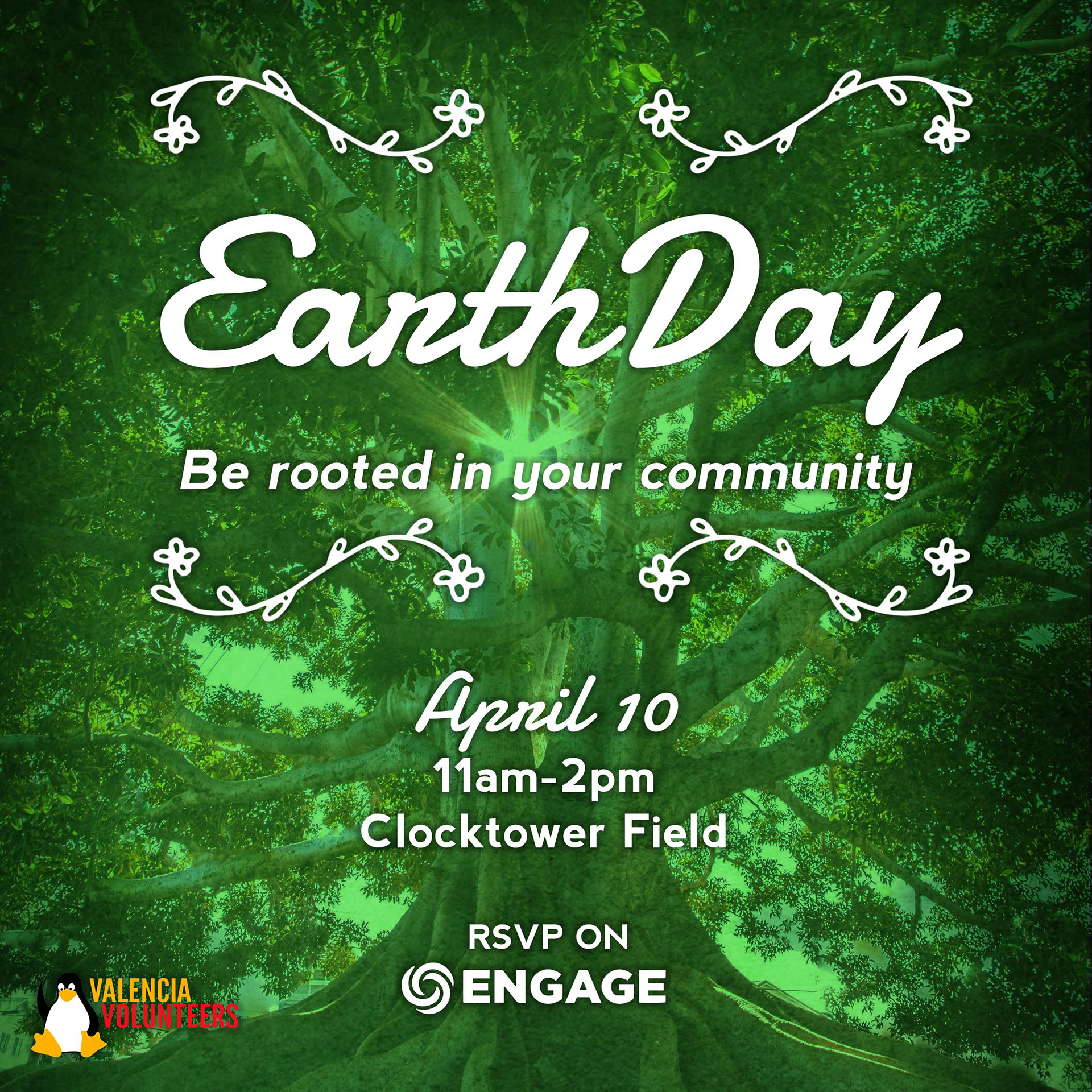 Designed Earth Day post to encourage sustainability engagement on campus.
