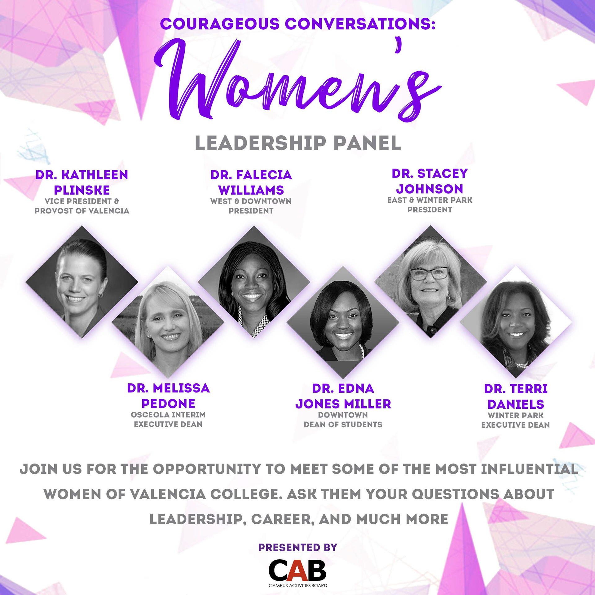 Designed promotional materials for Women’s Leadership Panel, highlighting influential campus leaders and driving student turnout.