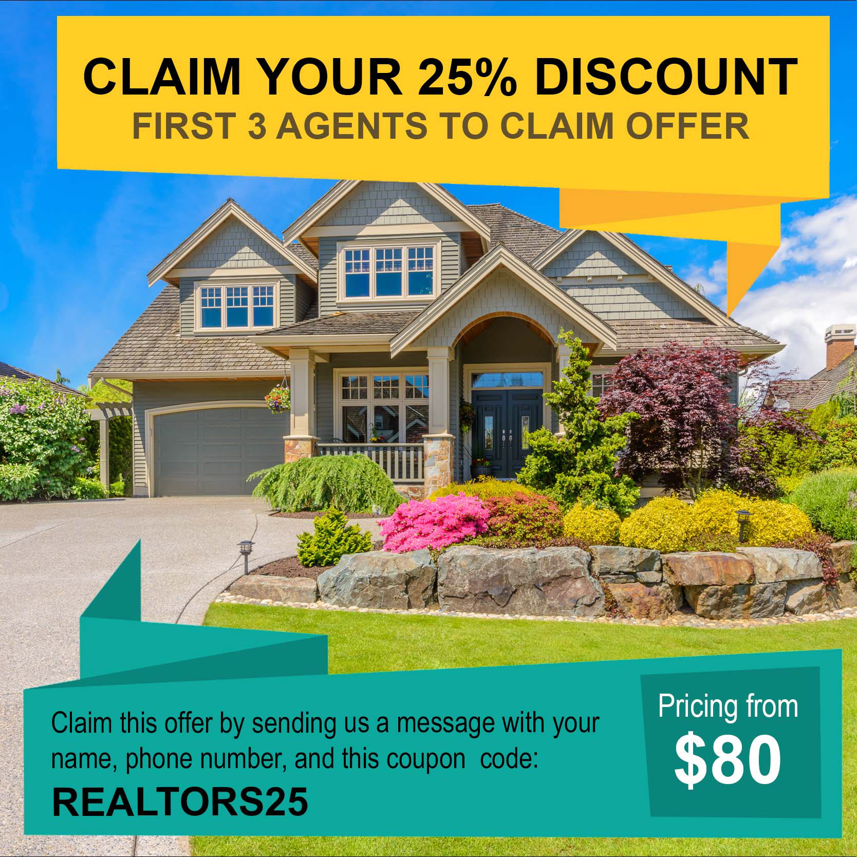 Realtor Discount Ad β Created tailored promotion for local agents to generate qualified leads.