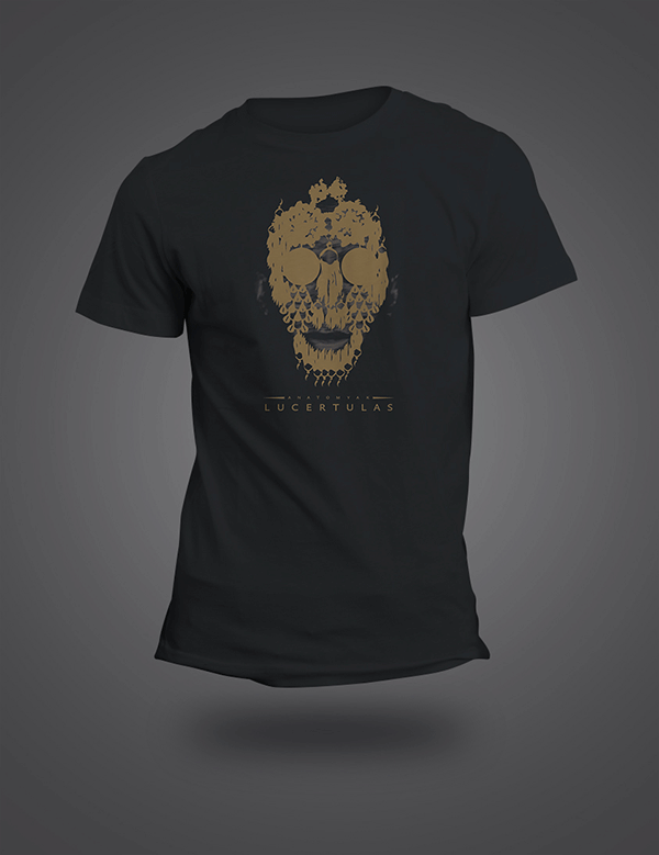 Lucertulas black t-shirt logo