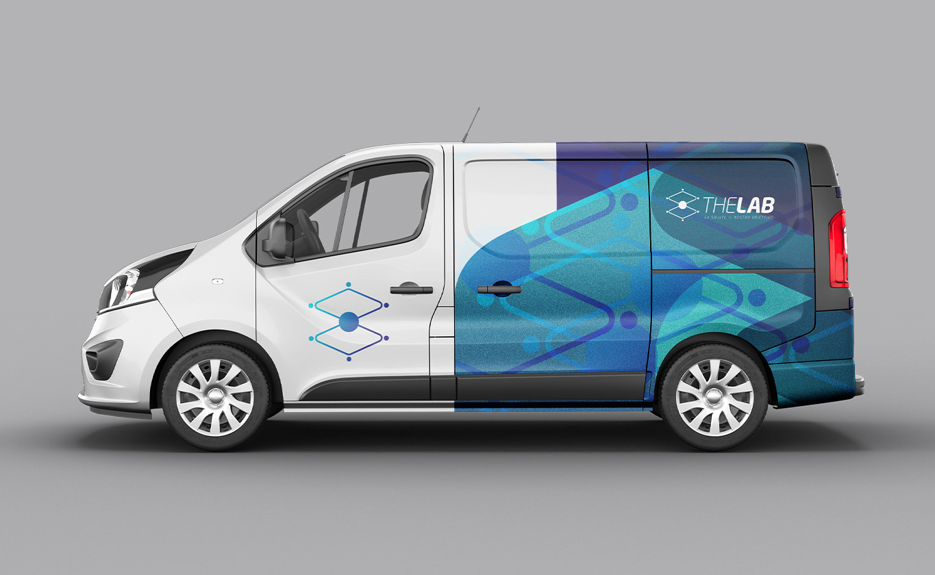 The lab logo Van Branding Mockup