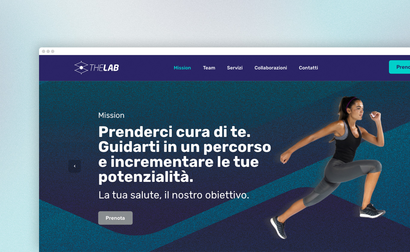 The lab desktop website layout