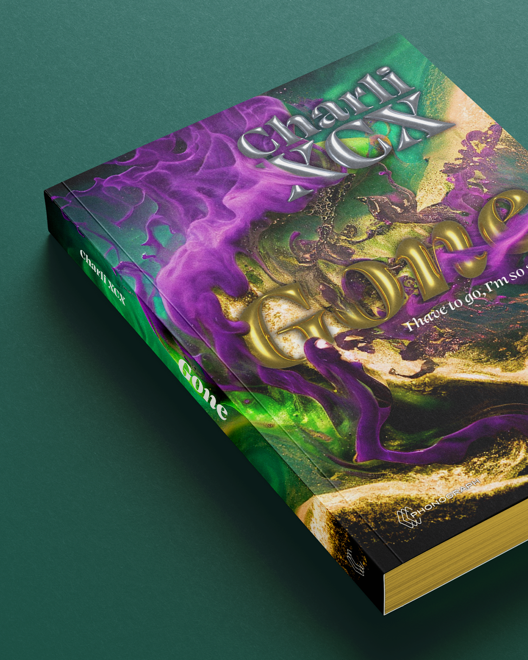 IfASongWereACoverBook, CharliXCX, Gone,  BookCover, EditorialDesign, GraphicDesign