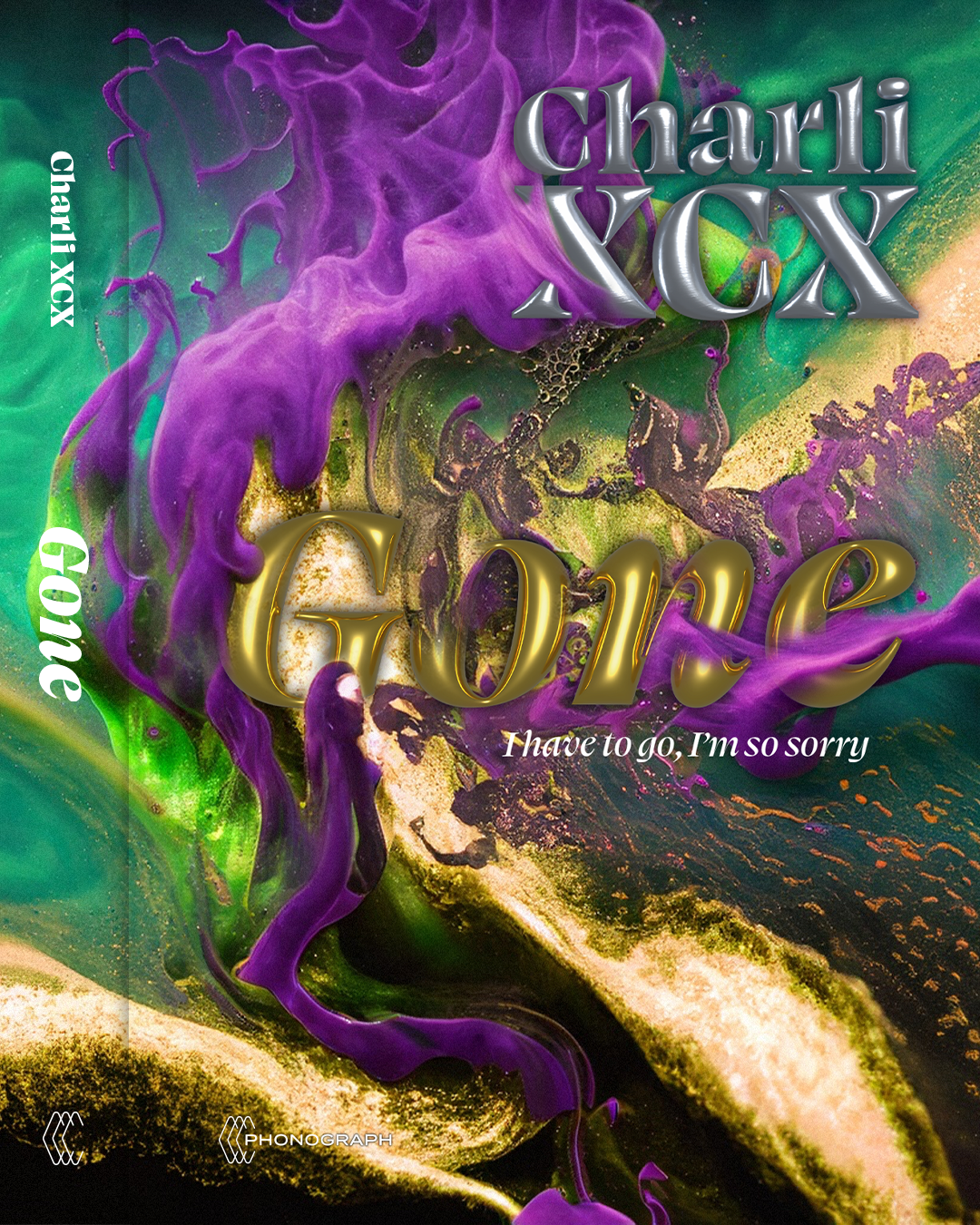 IfASongWereACoverBook, CharliXCX, Gone,  BookCover, EditorialDesign, GraphicDesign