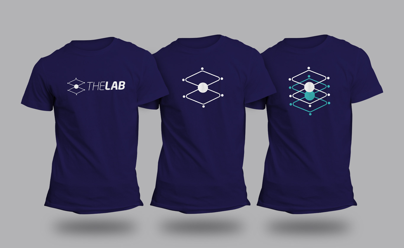 the lab blu navy t-shirt whit logo