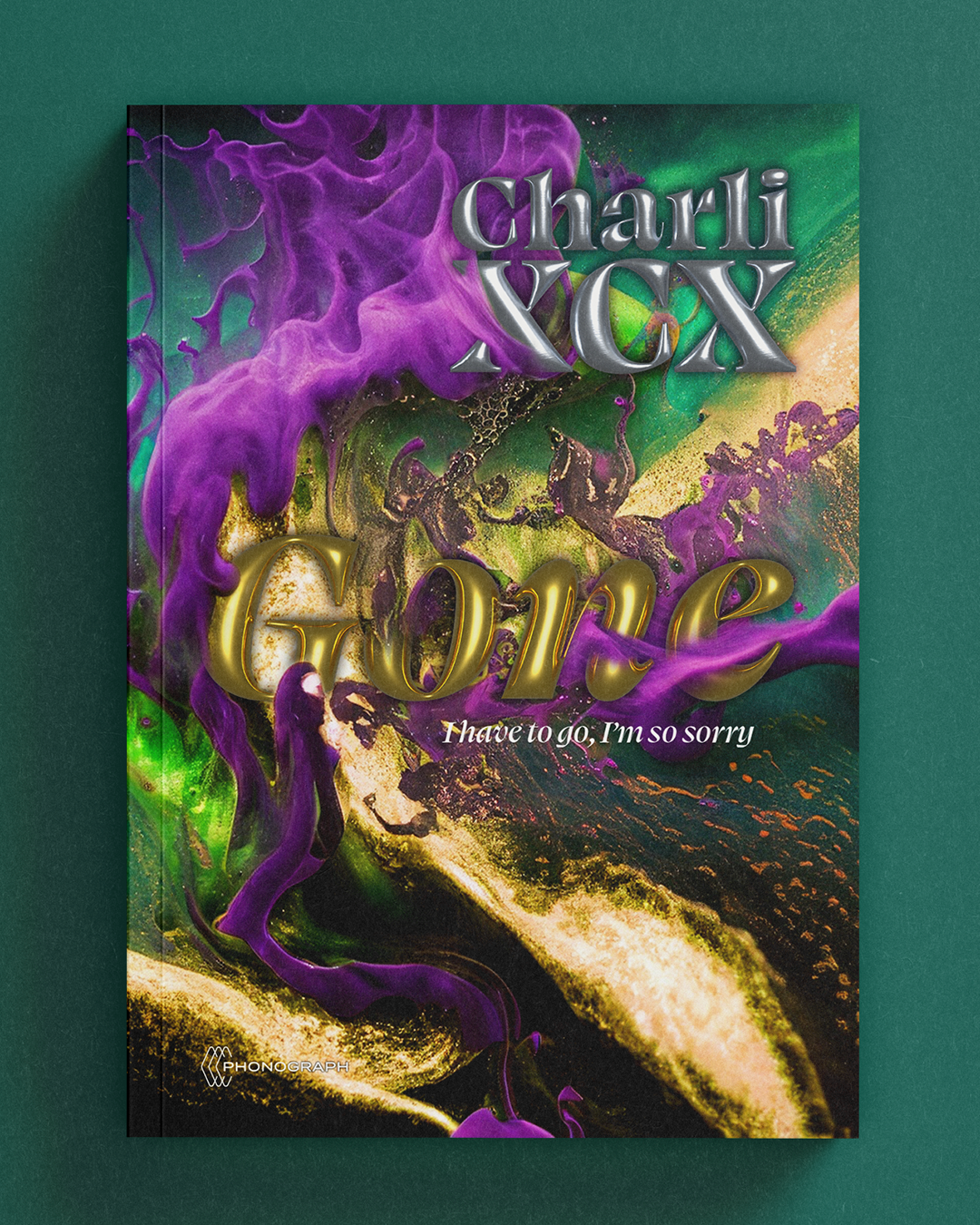 IfASongWereACoverBook, CharliXCX, Gone,  BookCover, EditorialDesign, GraphicDesign