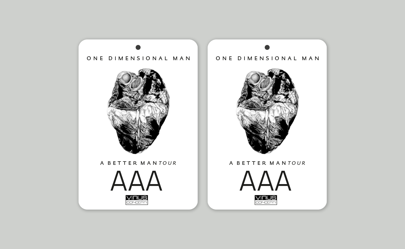 one dimensional man tour pass