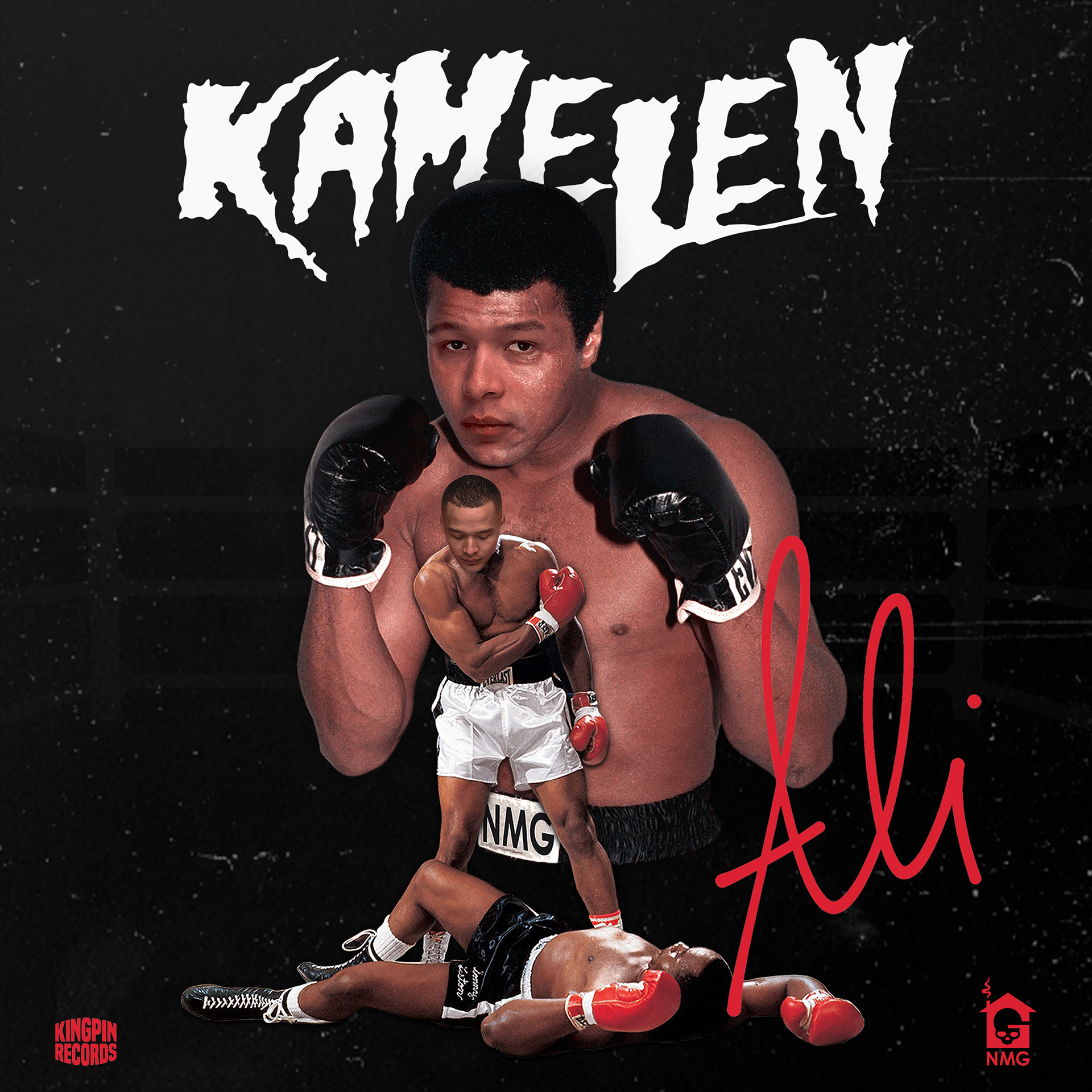 Cover for Kamelen sin singel "ALI”. I samarbeid med NMG/G-Huset og Kingpin Records.