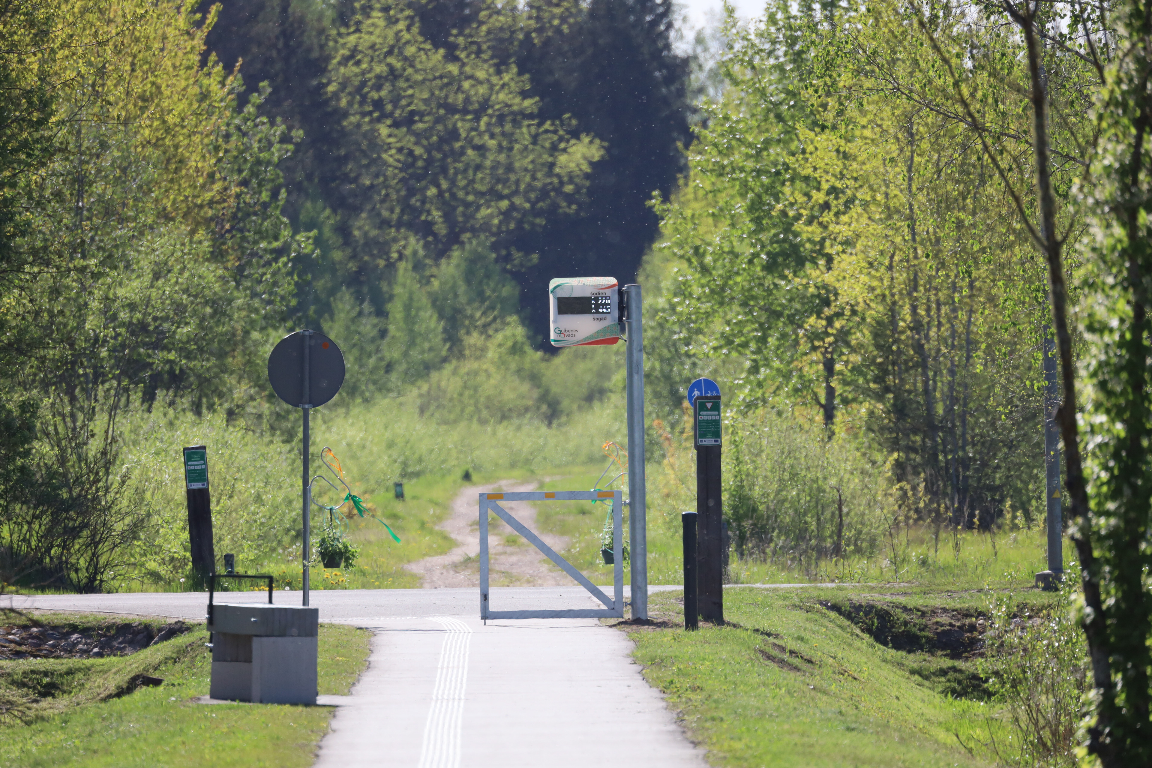 Asphalted route section in Gulbene