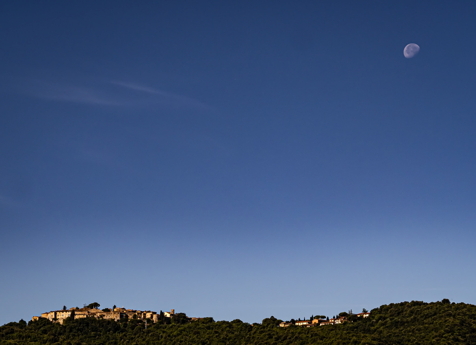Moon over Tuscan Sky