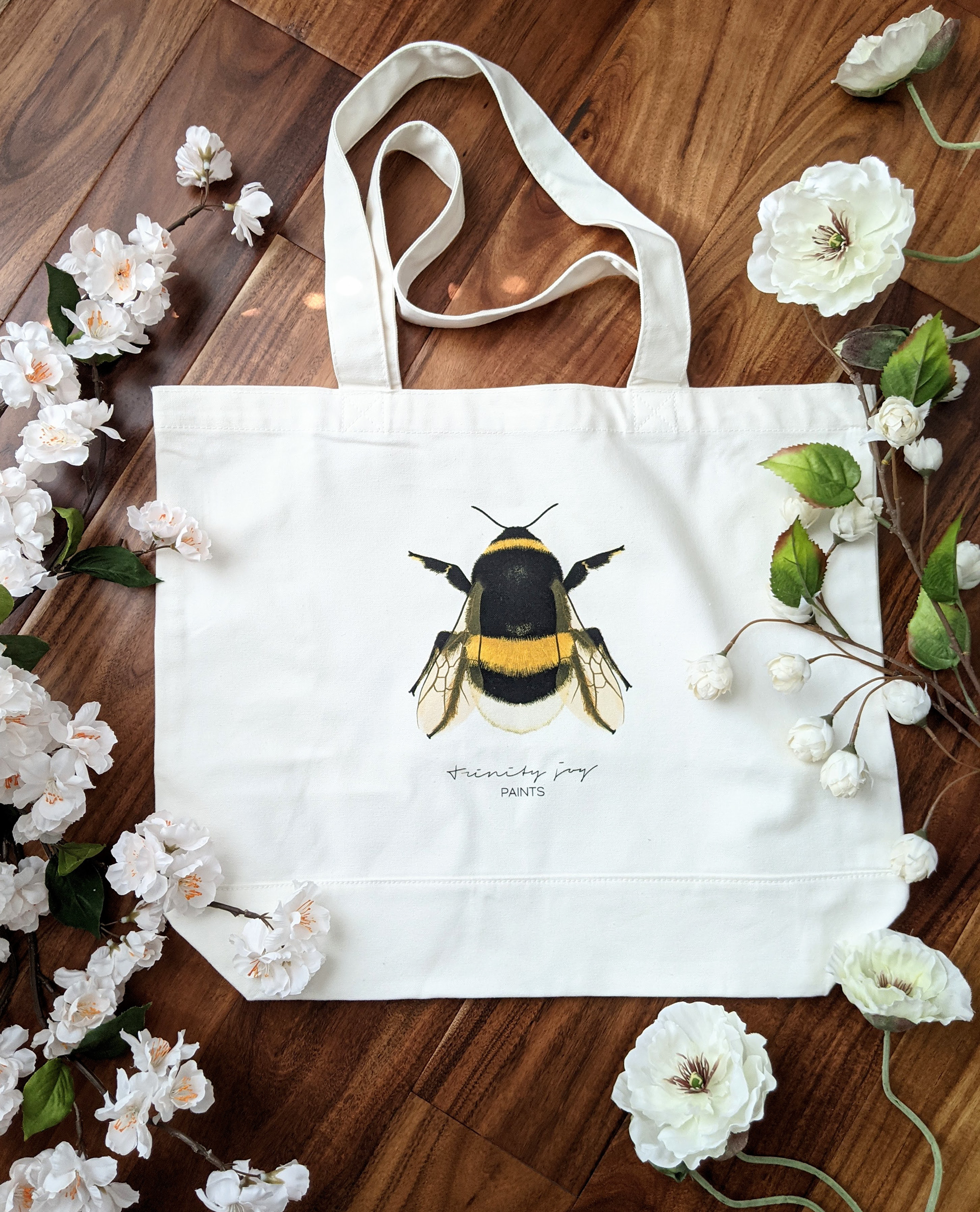 Solid Tone Bumblebee Tote Bag