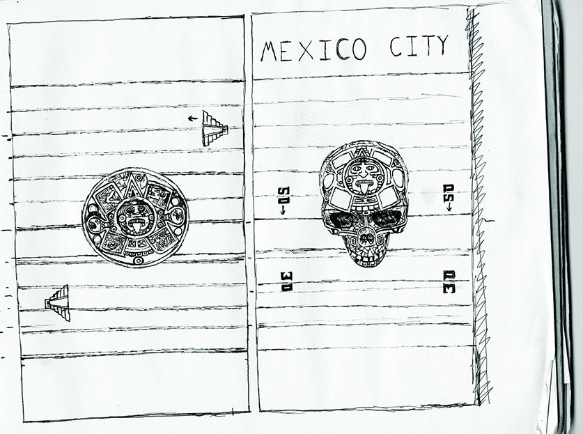 Mexico City Aztecs sketches