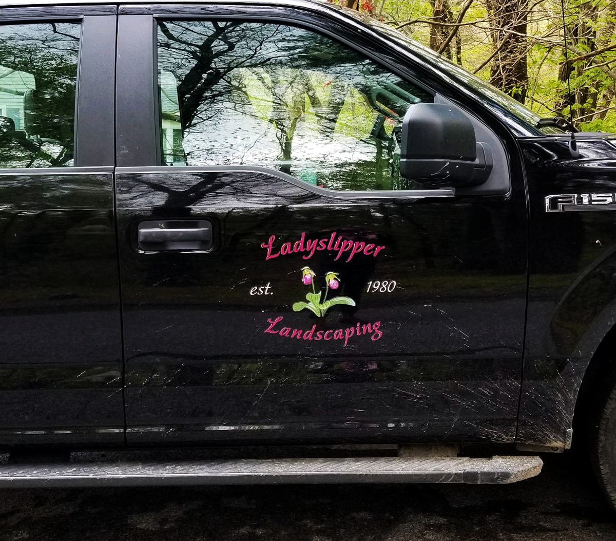 A picture of some of the truck decals