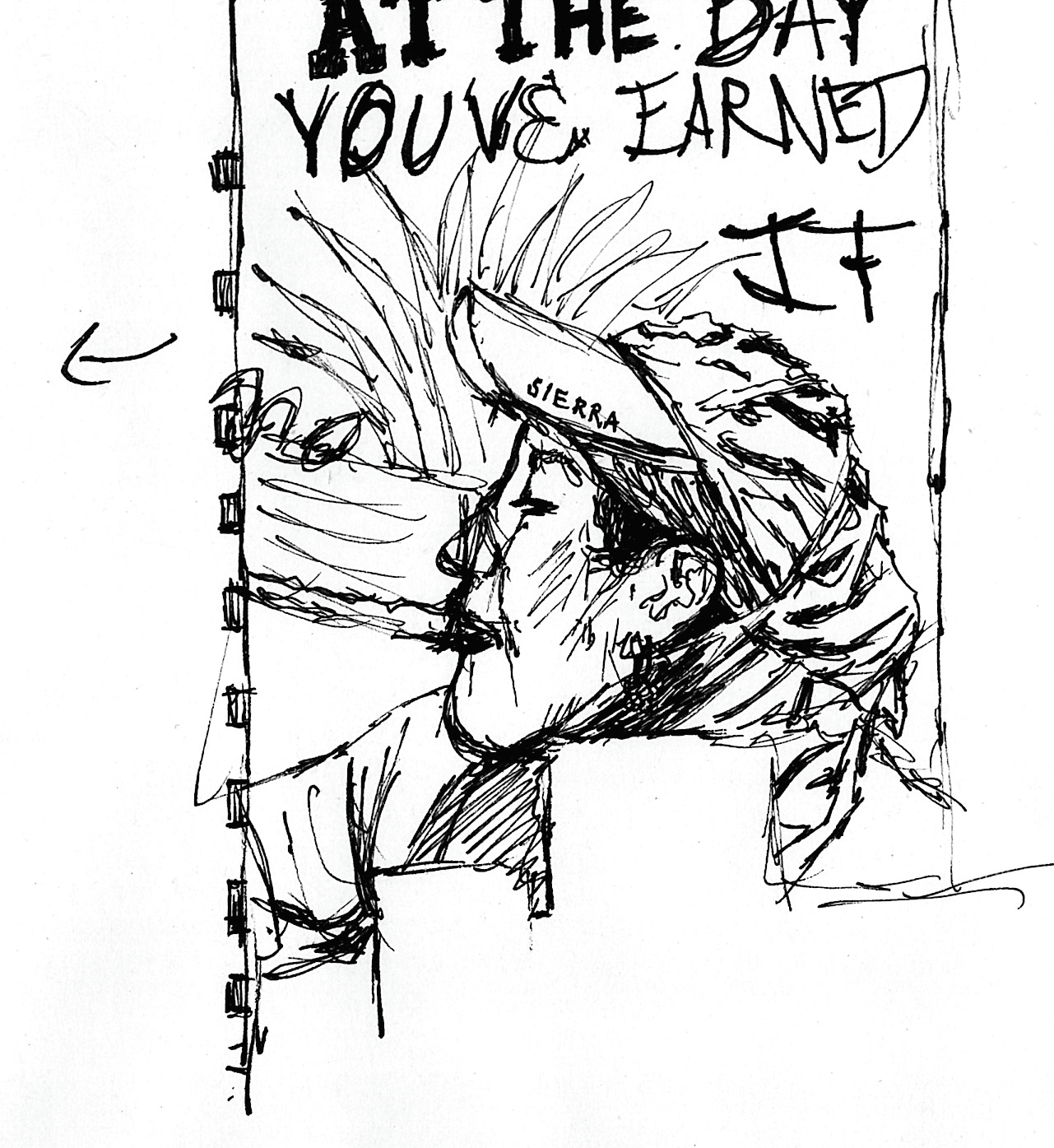 Sketch for sierra Azul mural idea.