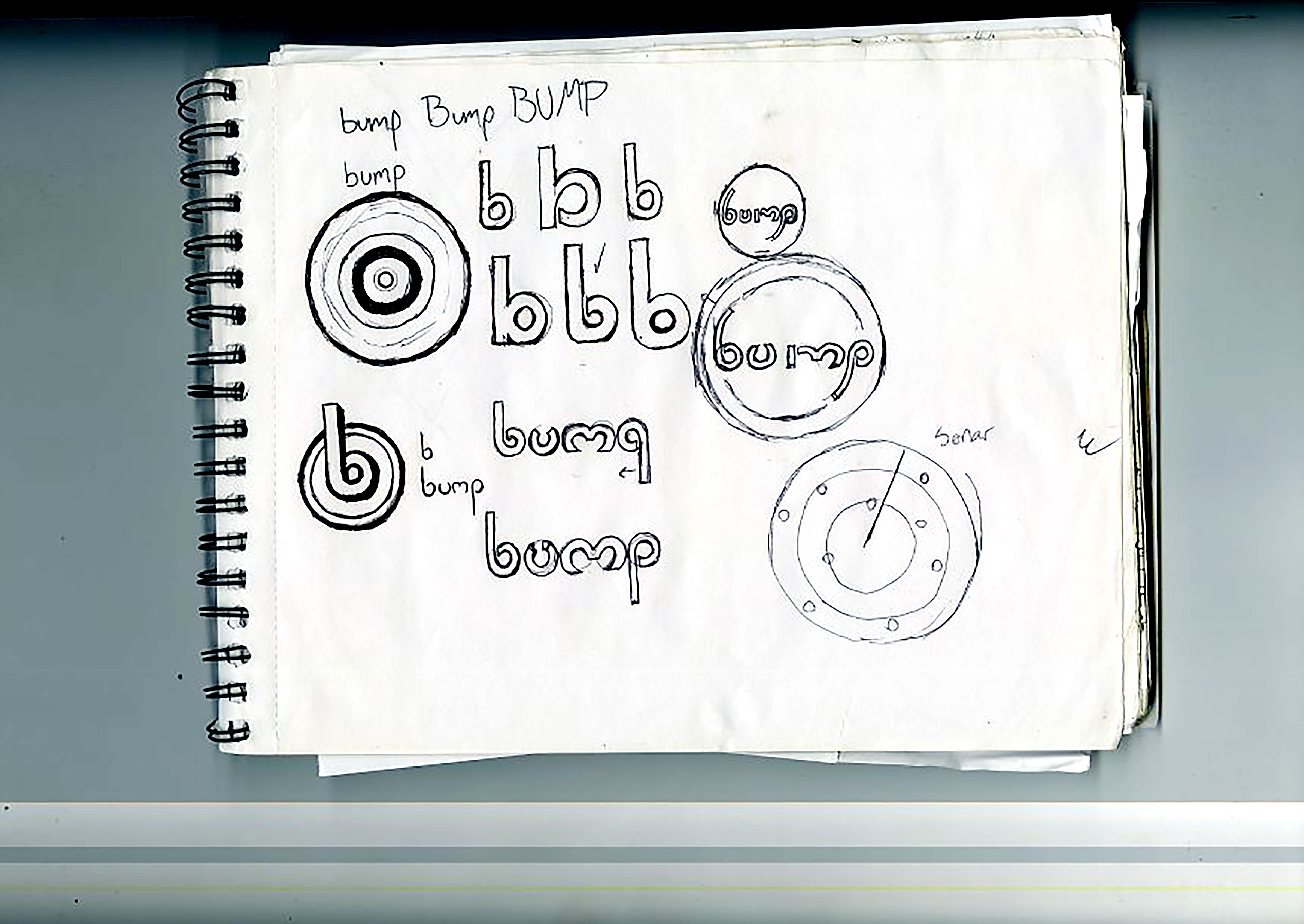 Bump logo sketching