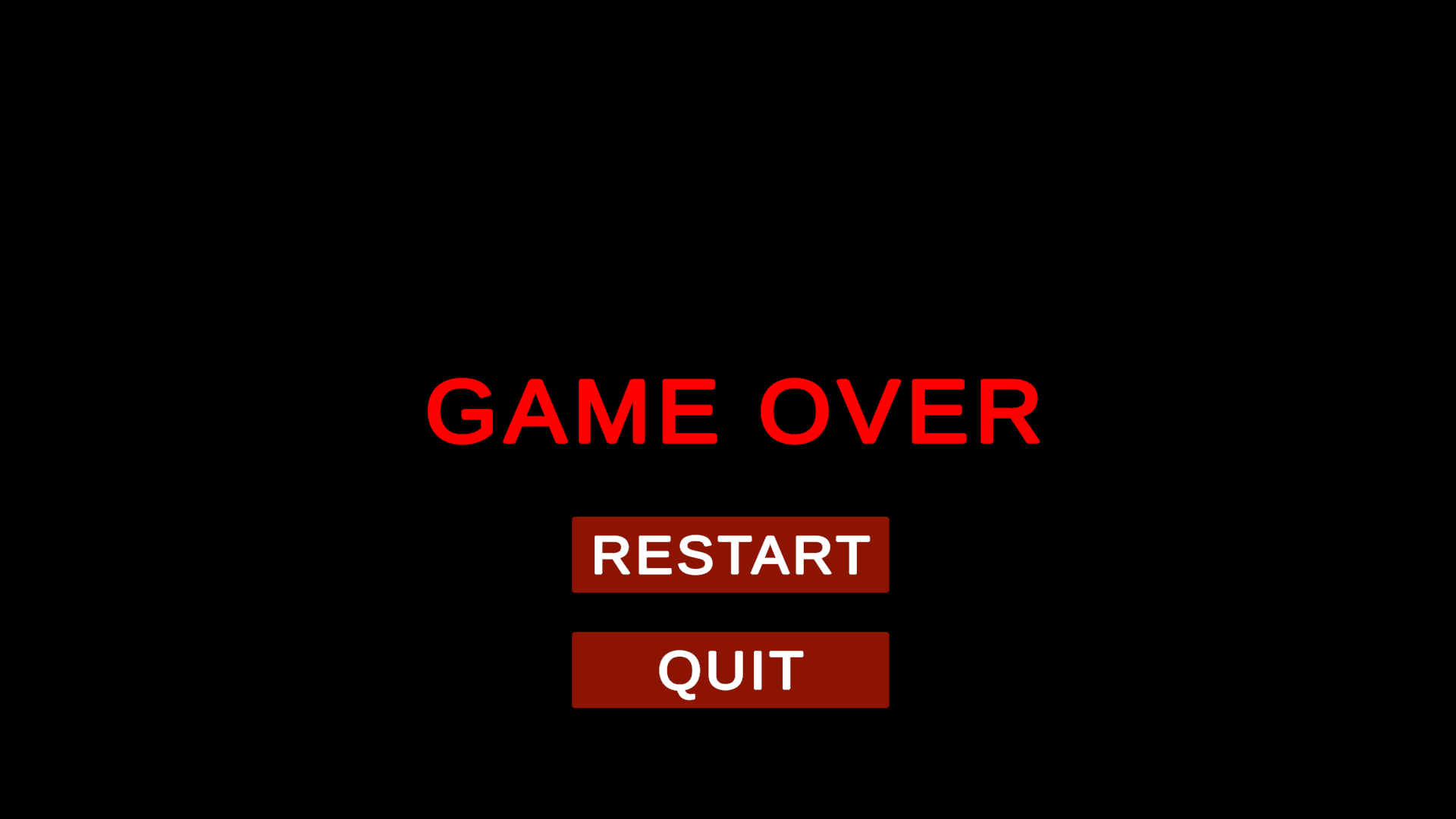 Game Over Screen