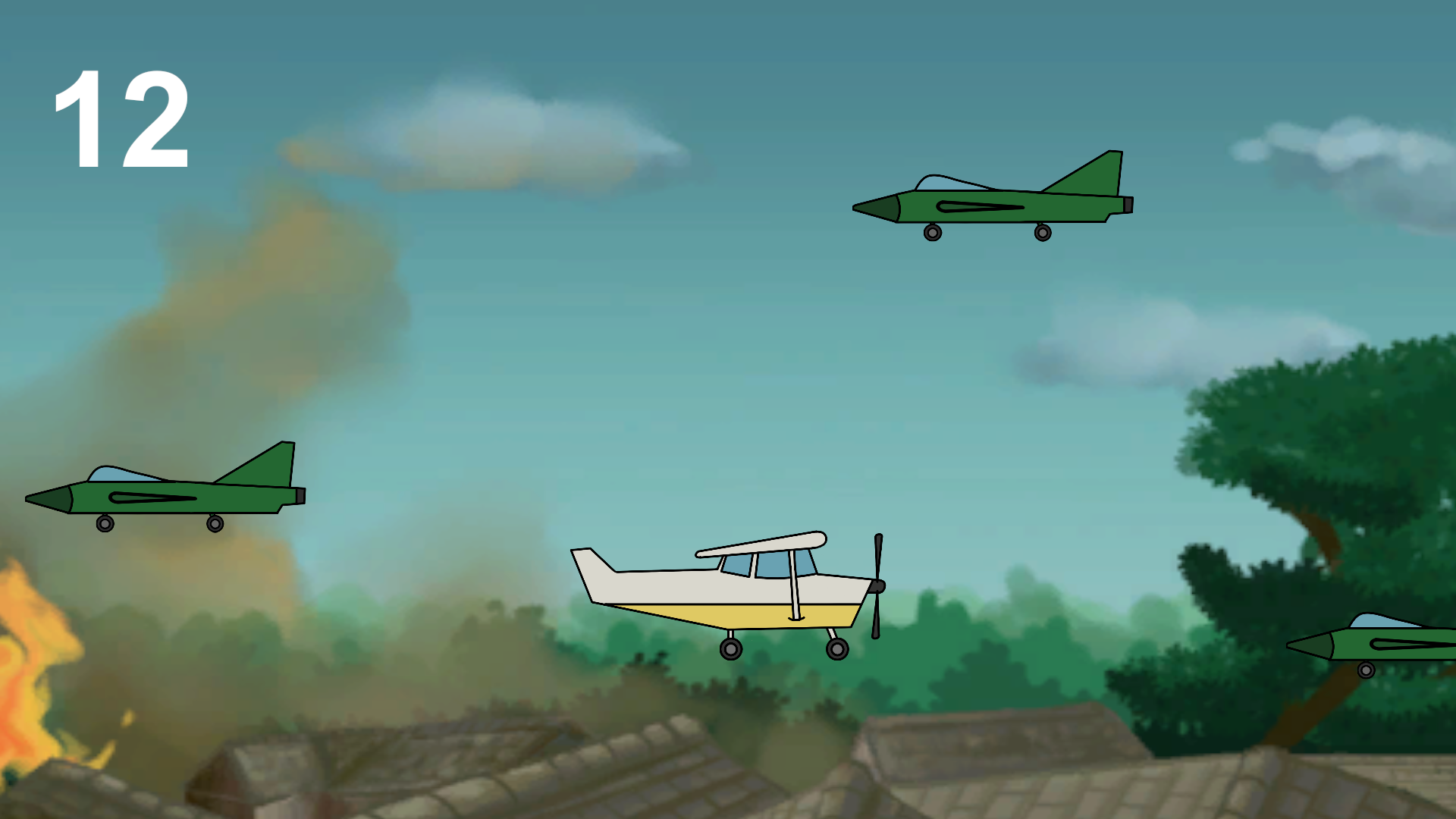 after surviving 12 airplanes