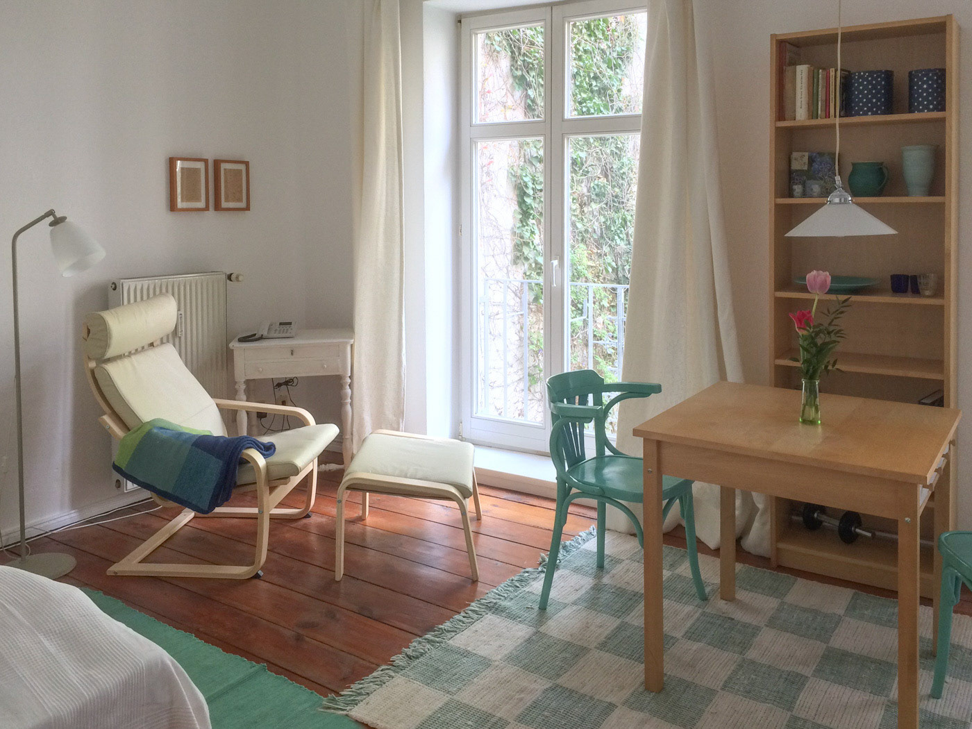 Sitzecke am franz. Fenster