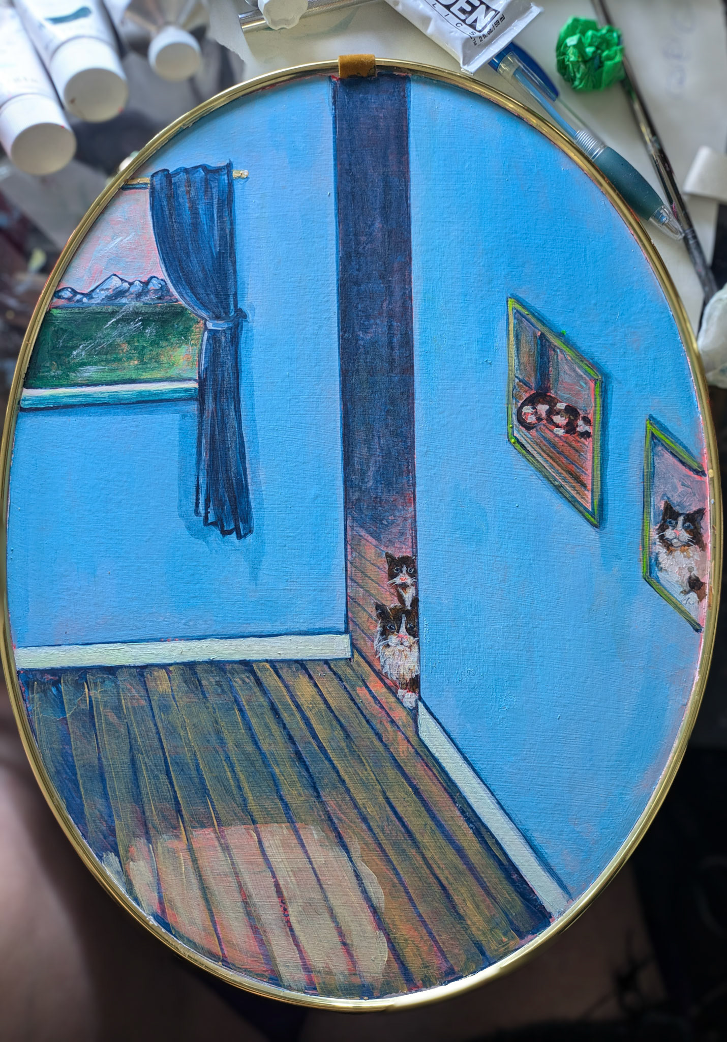 Commission 2024; Acrylic on Board