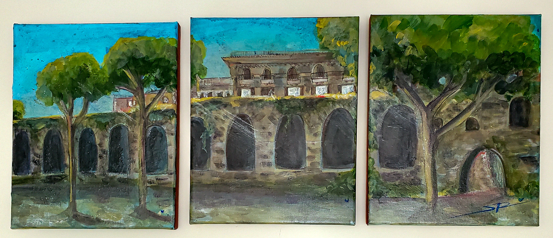 Roman Arches 2020; Acrylic