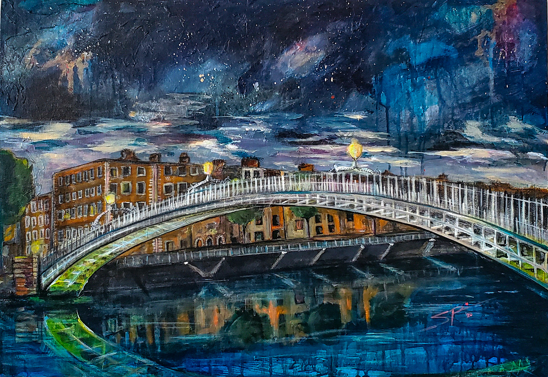 Dublin Nights 2020; Acrylic