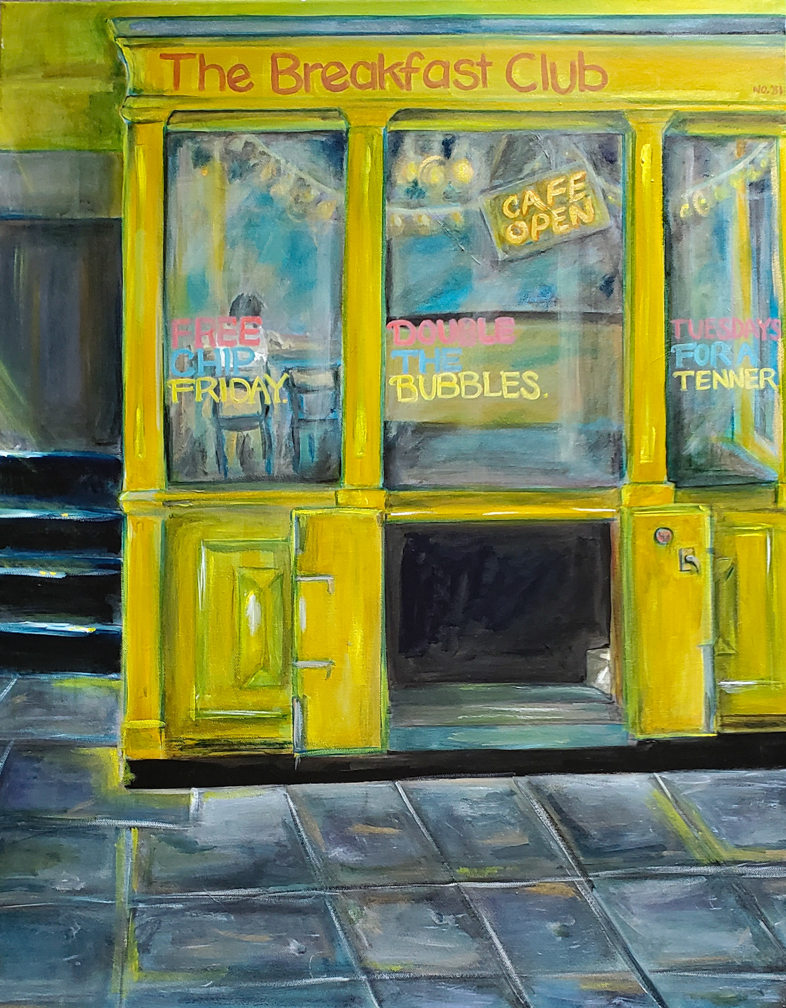 A London Breakfast 2020; Acrylic