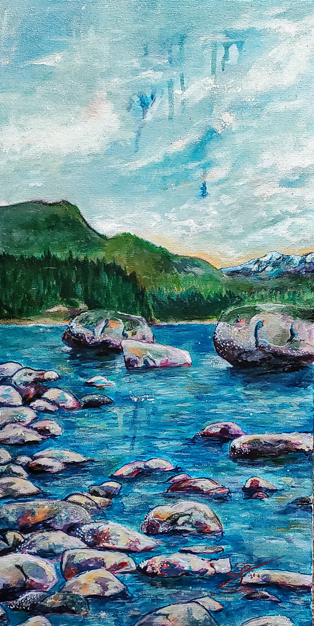 Beach, off View 2020; Acrylic