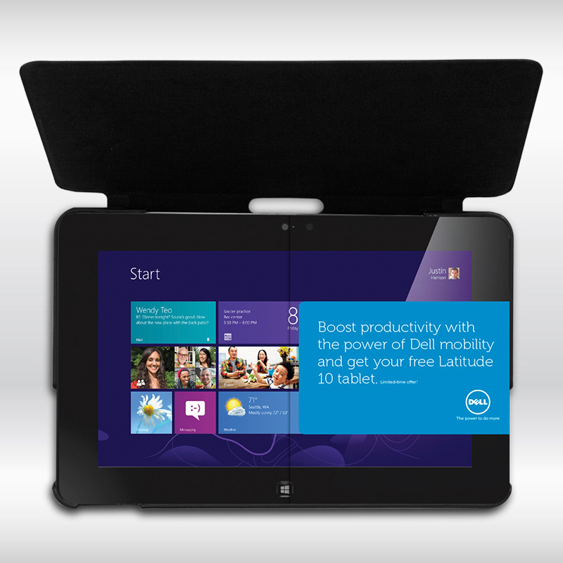 Tablet case delivered in package, Dell tablet gifted in scheduled meeting