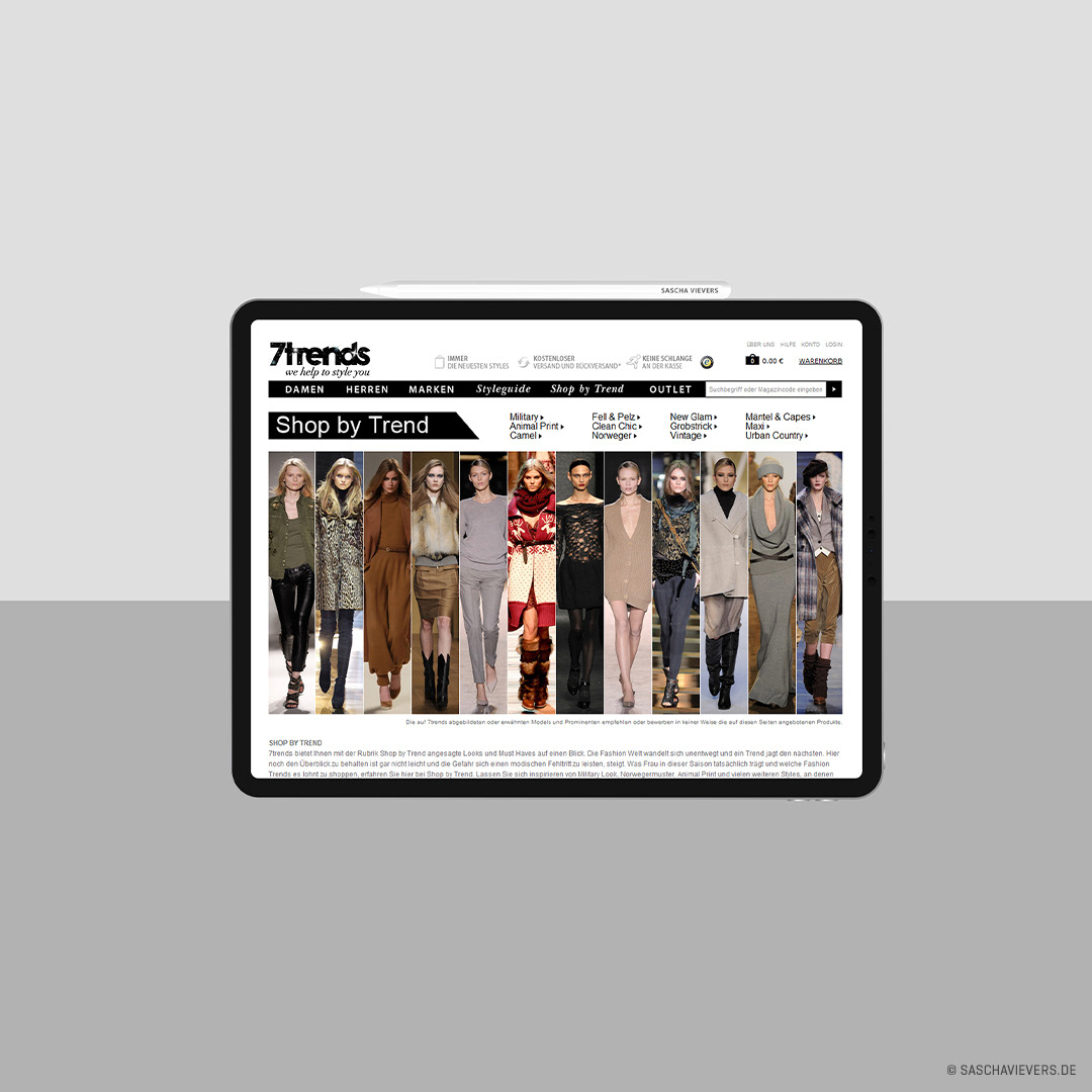 7trends.de, Landingpage