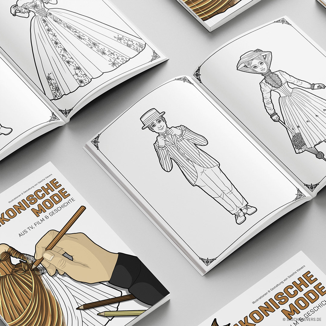 Malbuch "Ikonische Mode"